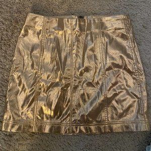 Gold metallic skirt
